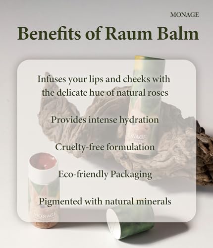 MONAGE Raum Tinted Lip Balm - Organic & Moisturizing Lip Care