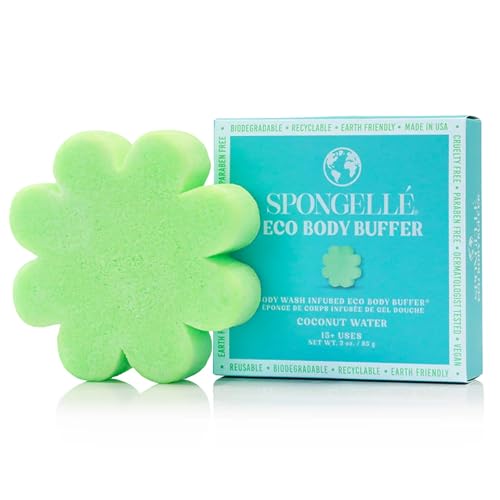 Spongellé Coconut Water Body Buffer - Eco-Friendly Exfoliating Scrubber