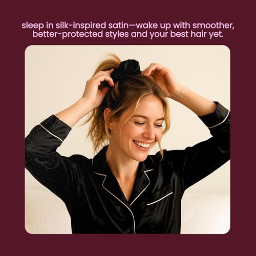 Cobana Satin Hair Scrunchie Gift Set – No Damage Silk Ties for Crease-Free Styling