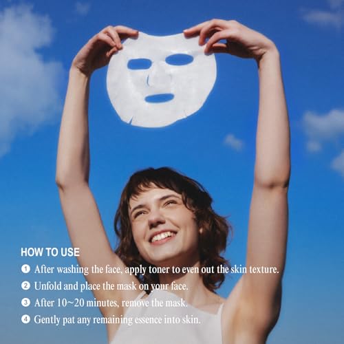 NUNIES Hyaluronic Hydrating Sheet Mask for Dry & Sensitive Skin - 5 Pack