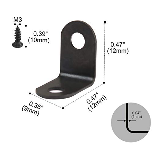 uxcell 60pcs L-Shaped Metal Angle Brackets for Furniture Support