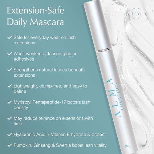 ALMA COSMETICS Water-Based Eyelash Extension Mascara with Peptide Infusion