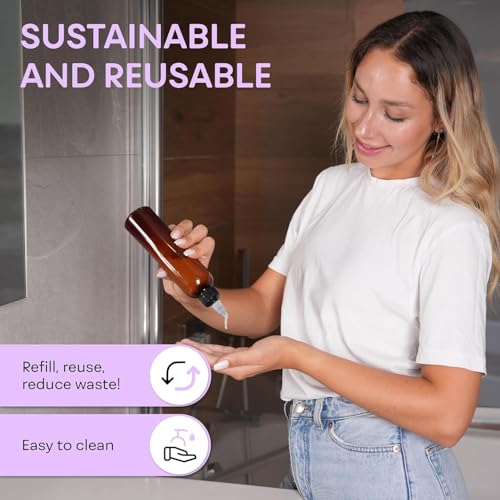 8oz Refillable Plastic Squeeze Bottles with Twist Top - BPA-Free, Multi-Purpose