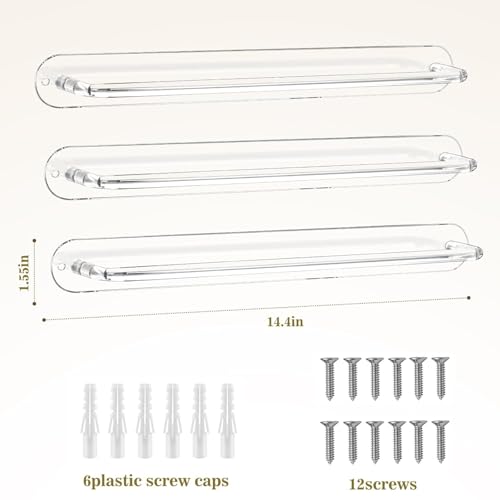 Acrylic Claw Clip Organizer - Clear 4PCS Wall Storage for Hair Clips