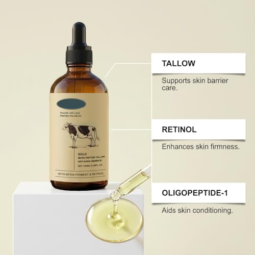 Retinol & Peptide Tallow Facial Serum - Daily Skin Moisturizing Essence