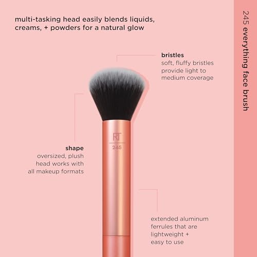 Real Techniques Everything Face Makeup Brush - Oversized Fluffy Blending Brush