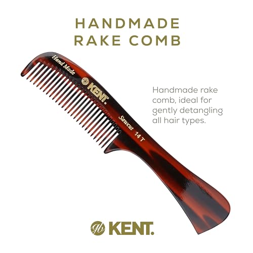 Kent 14T Wide Tooth Hair Detangling Comb - 2 Pack for Thick Hair