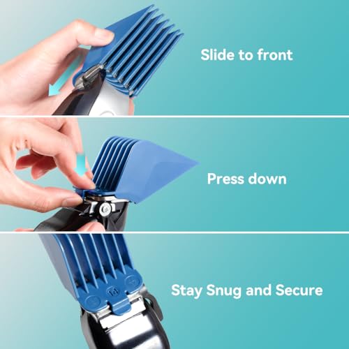 LAVEST 6-Piece Color-Coded Clipper Guard Set for Wahl Hair Clippers (1.25"-2.5")