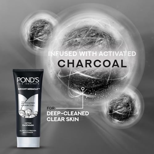 POND'S Bright Miracle Activated Charcoal Detox Facewash 200g - 7.05 oz