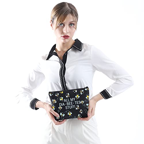 XYANFA All My Diabeetes Stuff Black Diabetes Medical Bag - Type 1 & 2