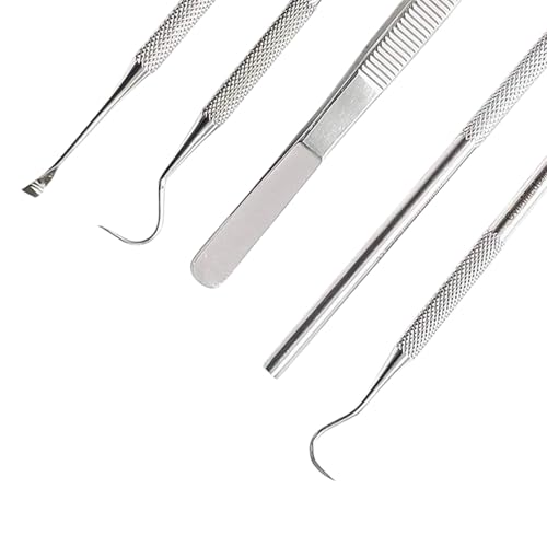 5-Piece Dental Hygiene Set - Stainless Steel Tartar Remover & Tools