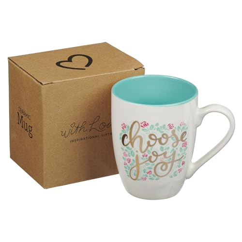Choose Joy Ceramic Coffee Mug - Inspirational Gift for Her, 12oz