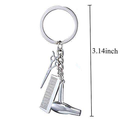 PHAETON 20PCS Hairdresser Charm Keychain Set - Perfect Gift for Stylists