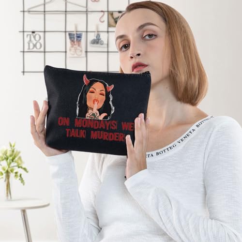 Bailey Cosmetic Makeup Bag - Talk Murder BL Zipper Pouch