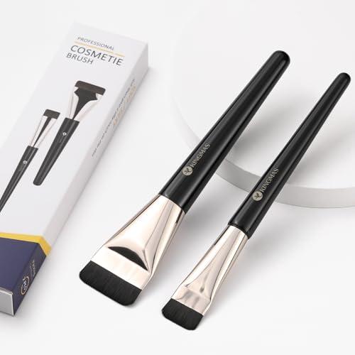 KINGMAS 2Pcs Ultra Thin Foundation & Concealer Brush Set