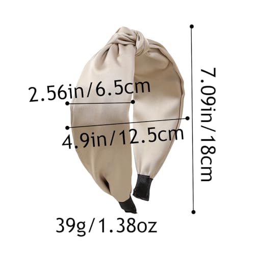 5Pcs Coffee Series Silk Knotted Headbands for Women