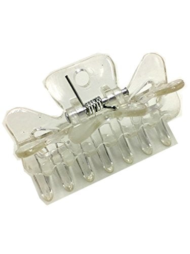 6pcs Clear Plastic Mini Hairpins with 14 Claws - Hair Clamps for Women & Girls
