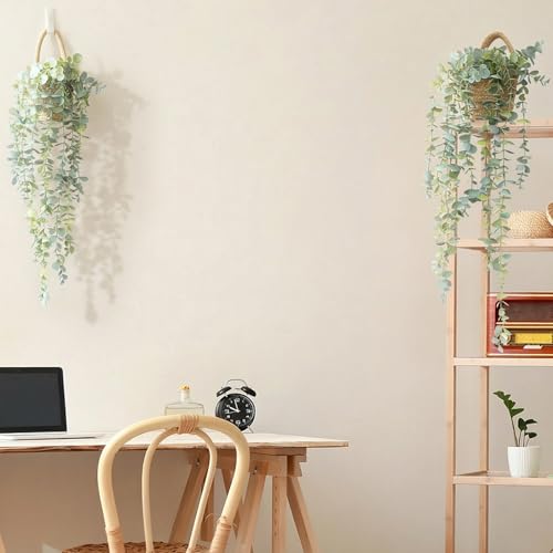 Artificial Eucalyptus Hanging Plant in Jute Wall Planter - 23 Inch