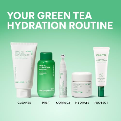Innisfree Green Tea Amino Acid Cleansing Foam 5.07 oz Sulfate-Free Face Wash