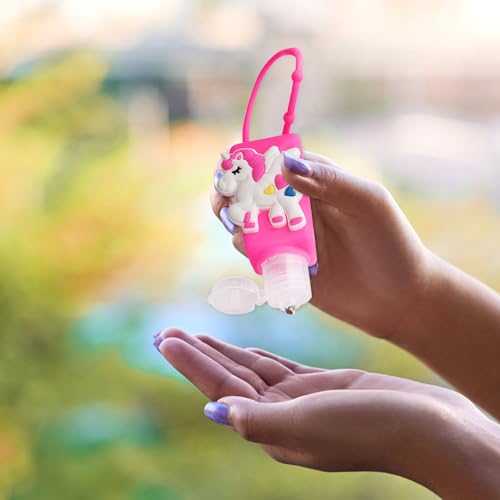 Travel Size Hand Sanitizer Bottles - 4 Pack Unicorn Design