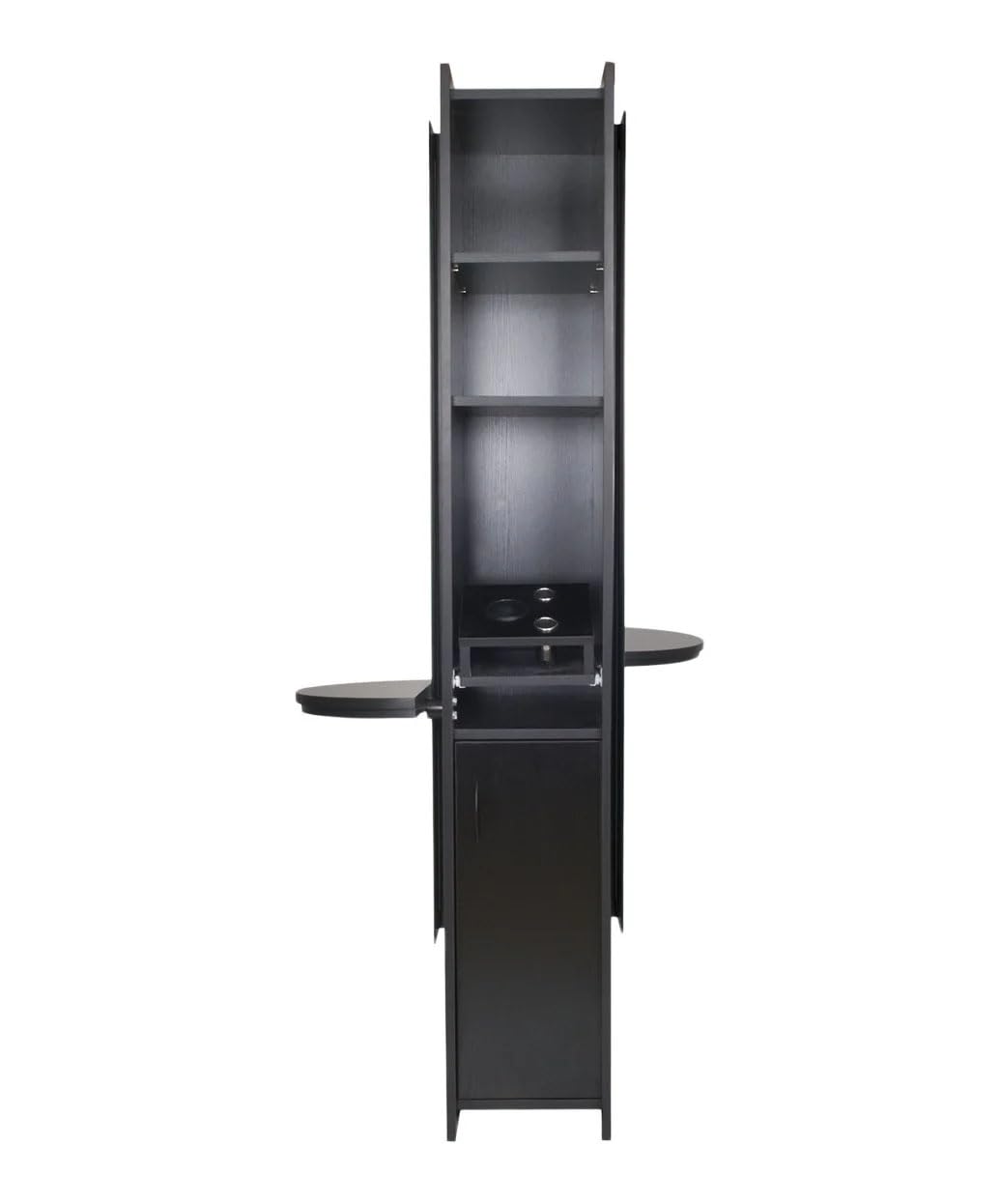 Buy-Rite Allegro Double-Sided Salon Styling Station Black Dual Mirrors