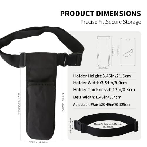 LANLAOER Adjustable Black Lotion Holster Waist Belt for Massage Therapists