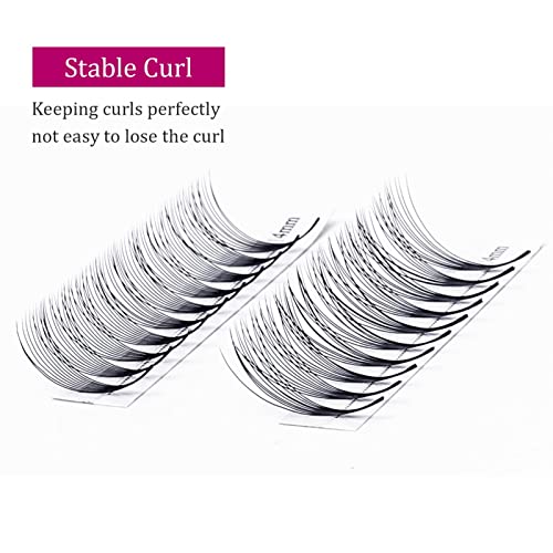 FADLASH Lash Extension 10D 0.07 D Curl Premade Fans Mix Tray 8-14mm Short Stem