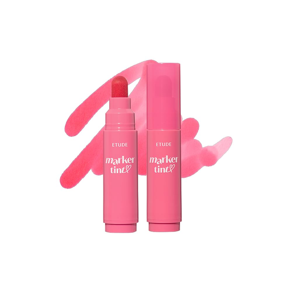 Dear Darling Marker Tint - Hydrating Long Lasting Lip Stain #5 Pink Tangerine (5g) | High Pigment Kbeauty Lip Tint