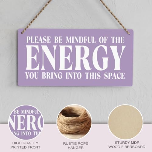 Inspirational Wooden Wall Sign for Meditation Room - 6x12 Inches
