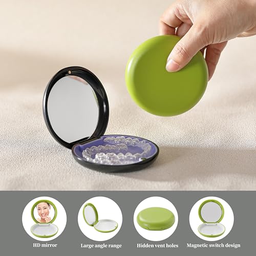 Invisalign Retainer Case with Mirror - Compact & Stylish Design
