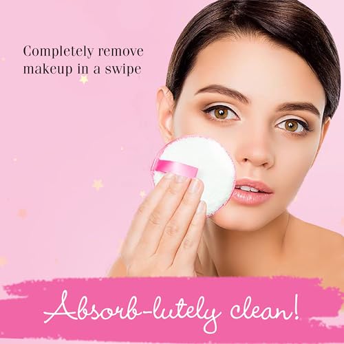 Waterproof Microfiber Makeup Remover Puffs - Reusable Facial Cleansing Sponges, Gentle & Deep Clean, Travel & Home Use