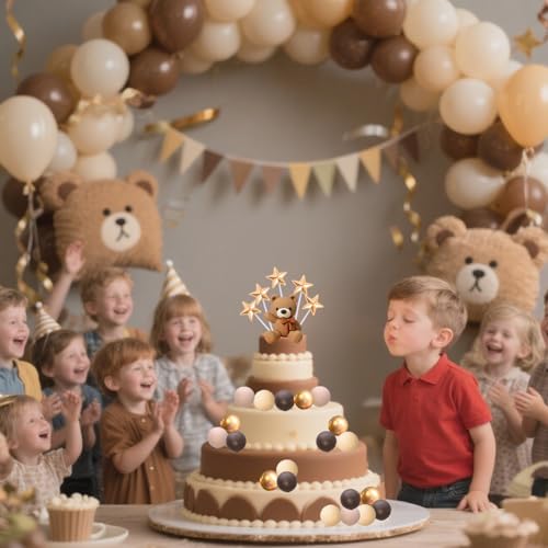 Bear Cake Toppers with Stars & Clouds for Baby Showers & Birthdays