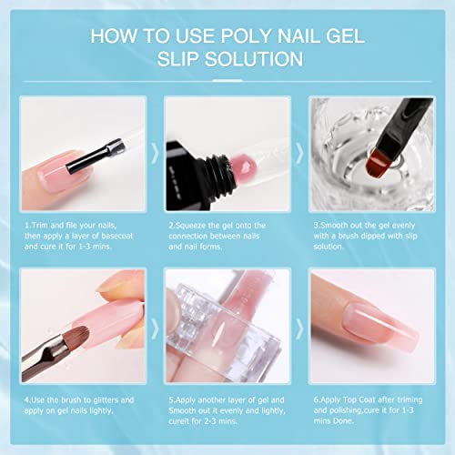 SULLMAR Poly Nail Gel Slip Solution – 1.35 FL OZ, 4-in-1 Formula