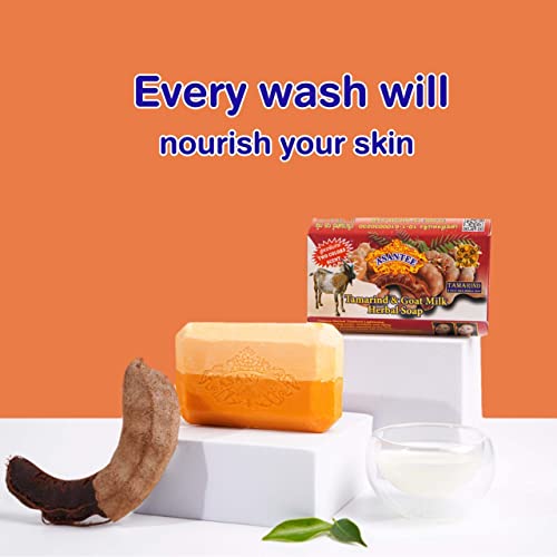 ASANTEE Tamarind & Goat Milk Herbal Soap Bar 125g, 4.38oz Pack of 1