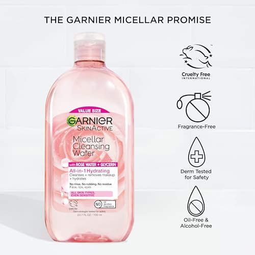 Garnier Micellar Water with Rose Water | Hydrating Makeup Remover 700mL