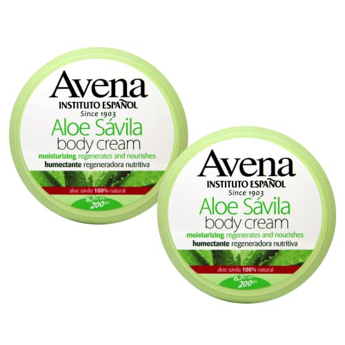 Avena Aloe Vera Body Cream 2-Pack - Moisturizing & Regenerating, 6.7 FL Oz Each