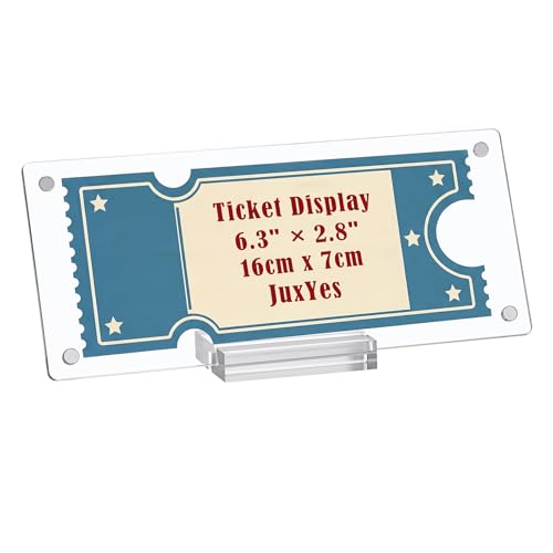 Clear Acrylic Ticket Stub Display Holder - 2.8x6.3 Inch Frame