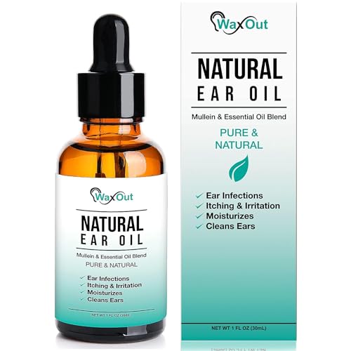 WaxOut Natural Mullein Ear Wax Removal Oil Drops with Garlic