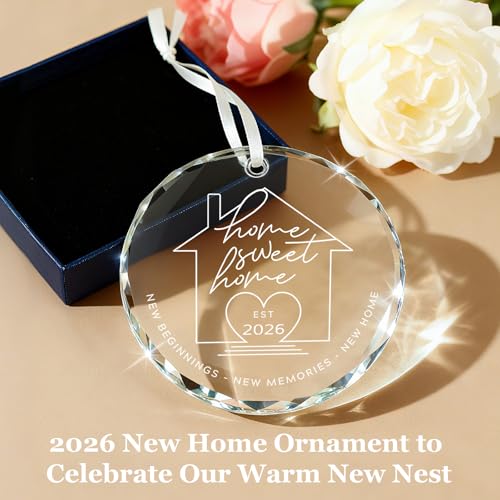 2026 New Home Crystal Ornament - Heartfelt Housewarming Gift