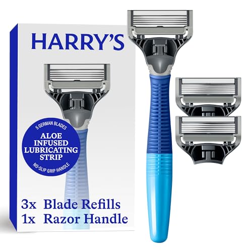 Harry's Original Shaving Kit for Men - Razor & 3 Blade Refills