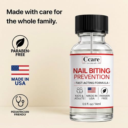 C CARE Nail Biting Prevention for Kids & Adults - Bitter Deterrent 0.5 fl oz