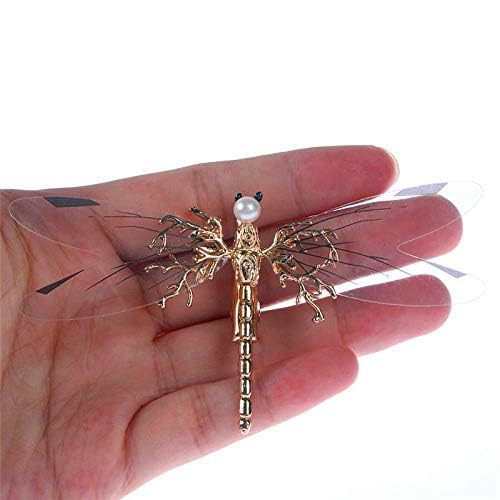 Canjoyn 3 Pcs Gold Tone Alligator Hair Clips with Pearl Accents