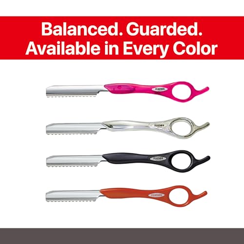 Feather - 7.25-inch Styling Razor Handle ? The Professional tool for Hair Cutting, Thinning, Layering, Texturizing and Feathering - The # 1 Stylist and Barber Razor Tool