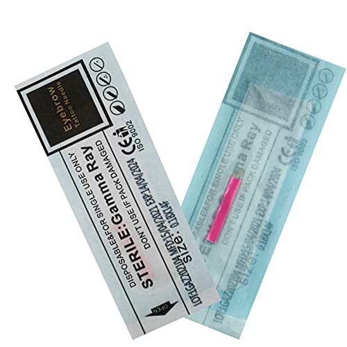 50pcs #14 Nano Microblading Needles - 0.18mm Sterile Eyebrow Blades