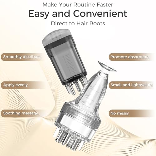 Minoxidil Scalp Applicator Comb Tool - 2 PCS Hair Serum Bottle Set