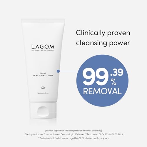 LAGOM Cellup Micro Foam Cleanser - Hydrating Face Wash 4.05 Fl Oz