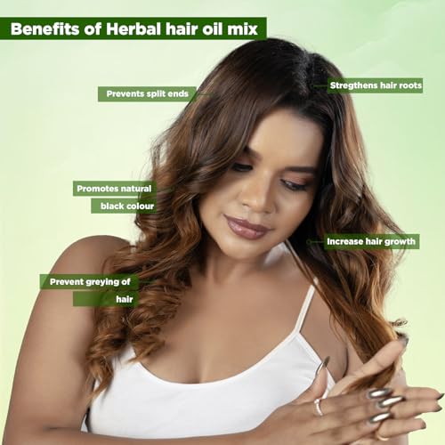 LuxePureva Herbal Hair Growth Oil Mix for Thinning & Long Hair - Natural Hair Treatment for Women & Men
