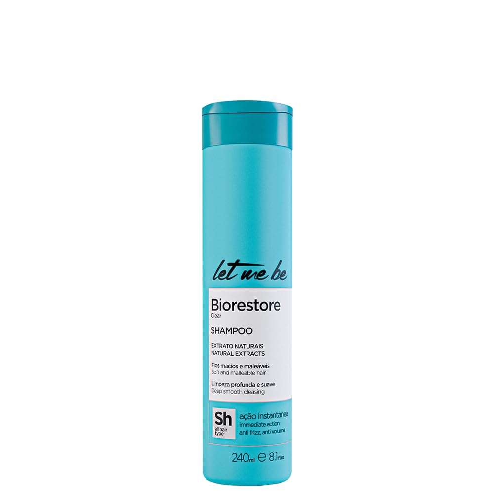 Let Me Be Biorestore Clear Duo – Shampoo & Conditioner Set (2x240ml / 8.1 fl.oz) – Anti-Frizz & Anti-Volume Daily Hair Care – Nourishing Formula for Soft, Smooth, and Manageable Hair
