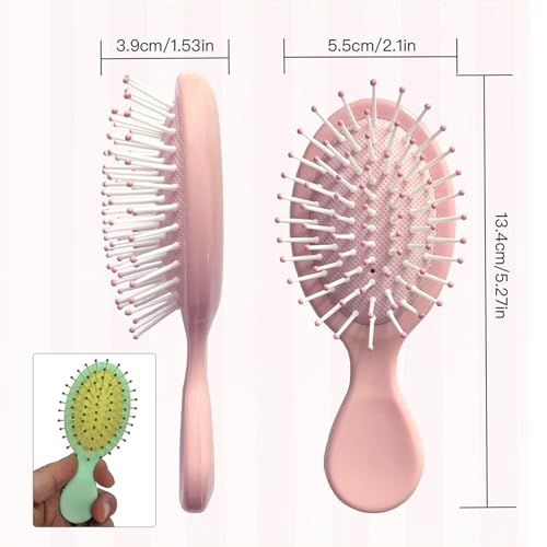 24 Pcs Mini Wet Hair Brush Set Travel Detangling Combs Multicolor