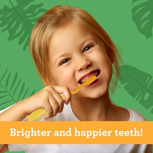 GuruNanda Kids Toothbrush with Suction Cup - Soft Bristles, 4 Pack